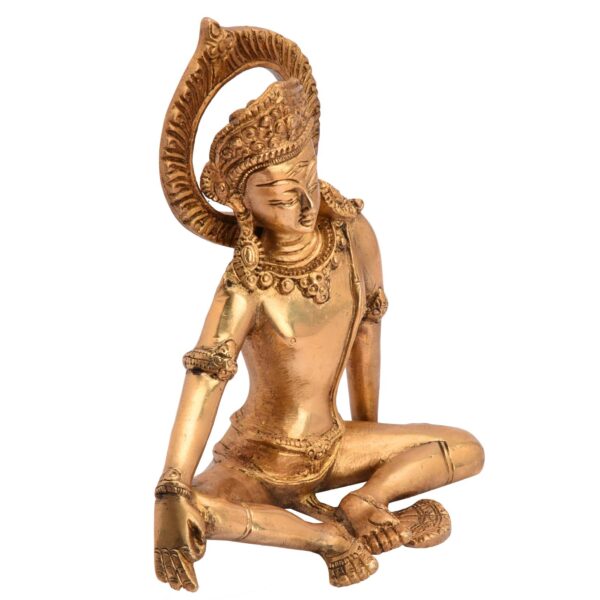 Brass indra dev statue 7.5 Inch BH05335