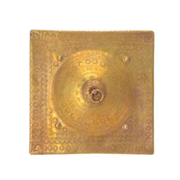 Brass square unique mukhawas box 3.4 Inch KBH05905