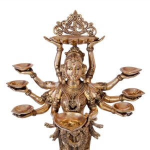 Brass Dashabhuja Deep Lady 28 Inch KBH06710