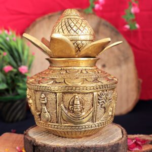 Brass Pooja Kalash 7 Inch KBH11178