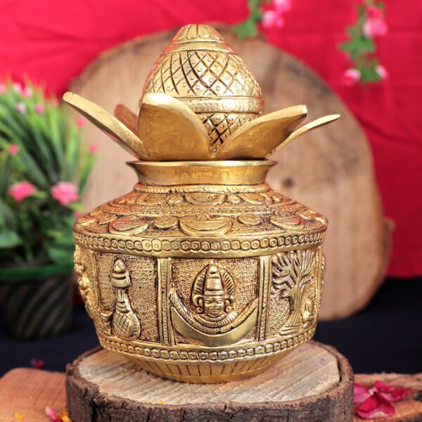 Brass Pooja Kalash 7 Inch KBH11178