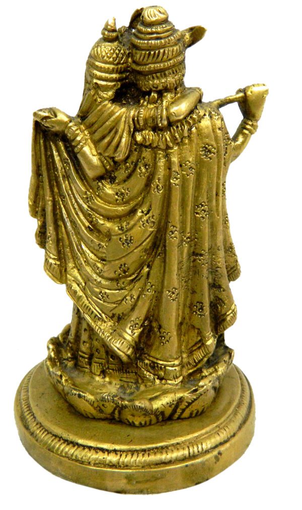KALARAMBH Brass Radha Krishna On Kamal 5.5 Inch, Pcs BH04171