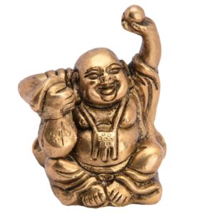 KALARAMKBH Brass lauging buddha medium size collectible art KBH-5146 2.6 Inch, Pcs