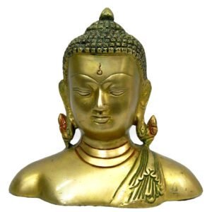 KALARAMBH Brass Buddha Half 6.5 Inch, Pcs BH03892