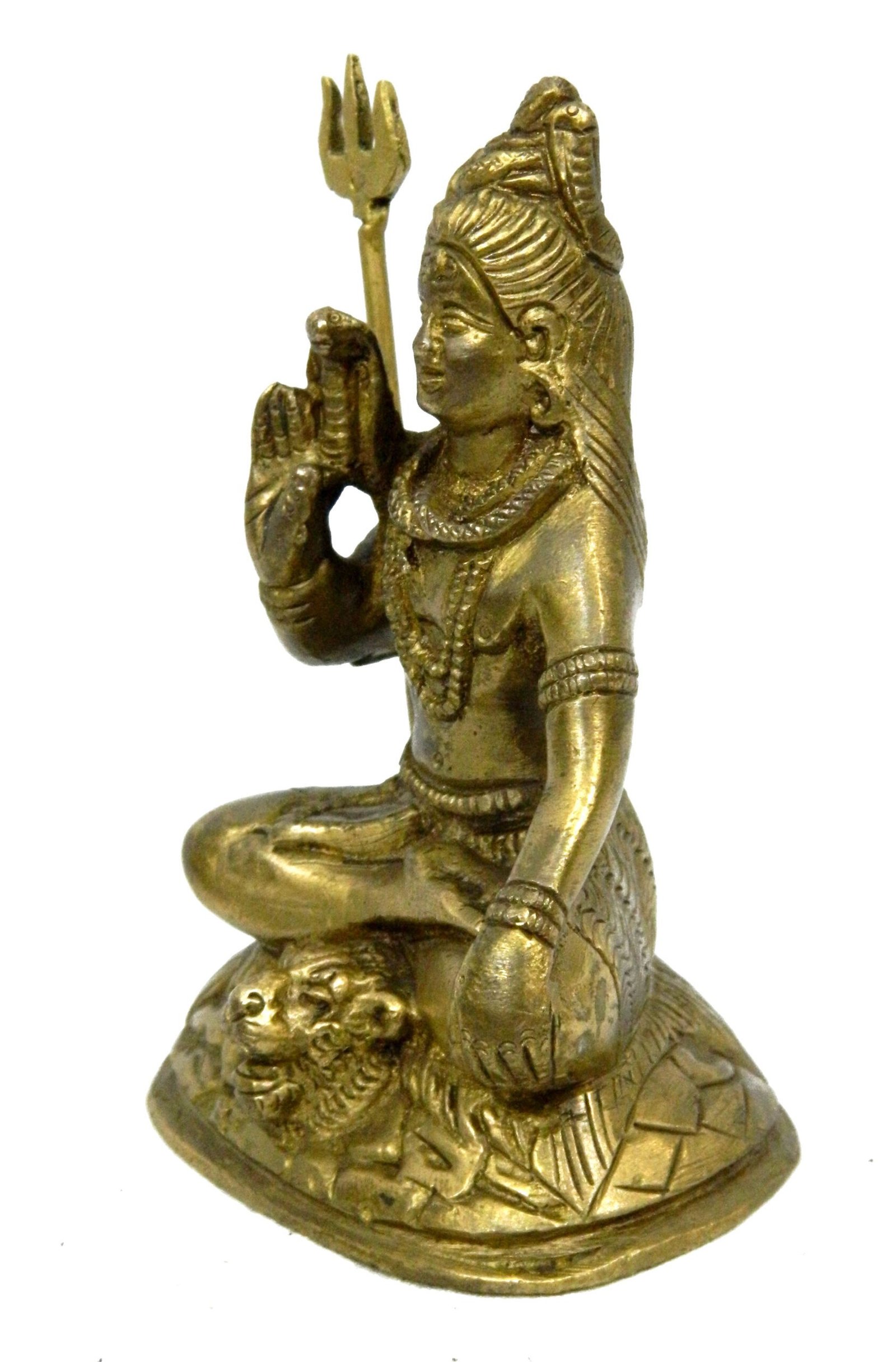 KALARAMBH Brass Shiva Sitting 4.5 Inch, Pcs BH03992 KALARAMBH Brass Shiva Sitting 4.5 Inch, Pcs BH03992