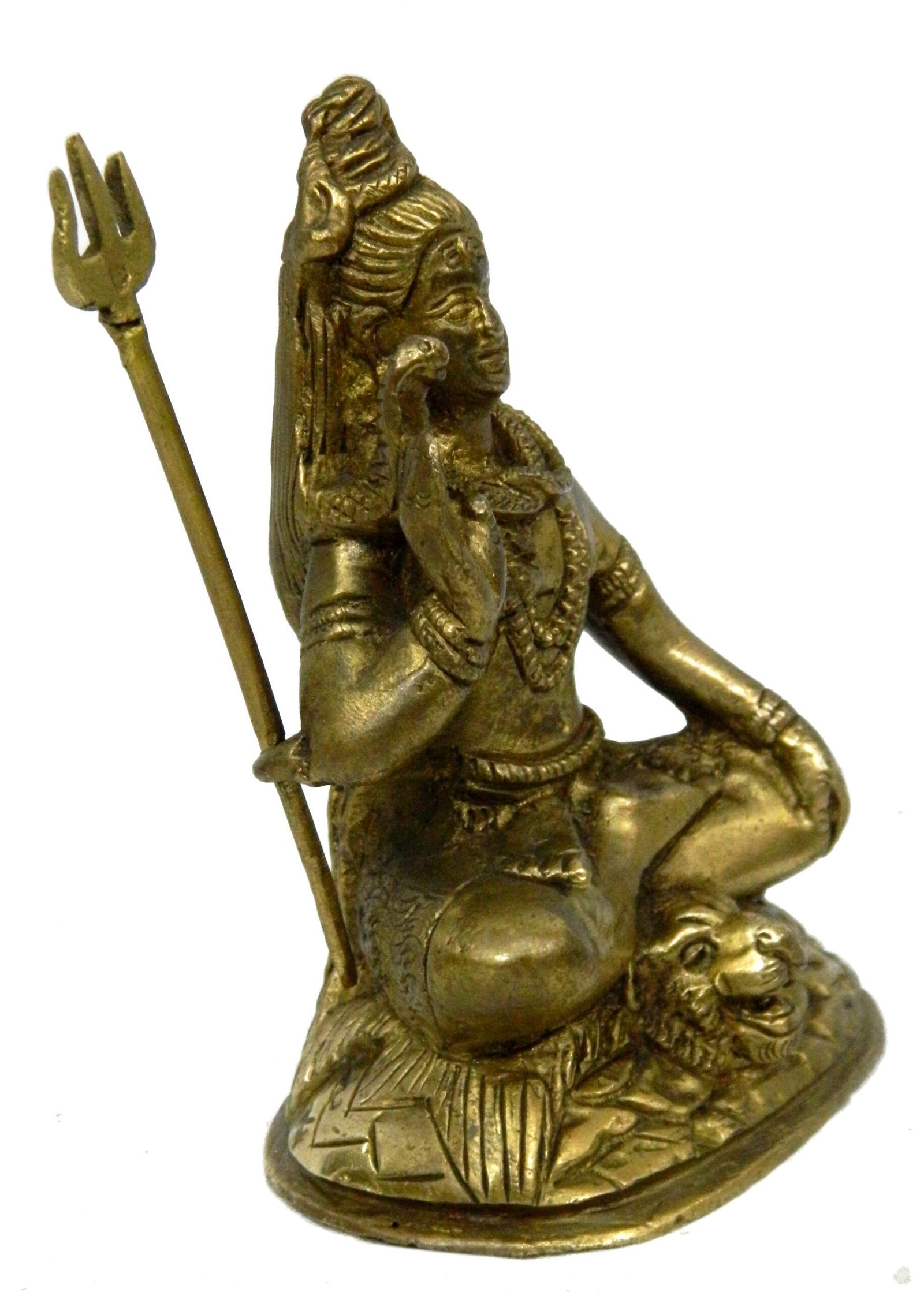 KALARAMBH Brass Shiva Sitting 4.5 Inch, Pcs BH03992 KALARAMBH Brass Shiva Sitting 4.5 Inch, Pcs BH03992