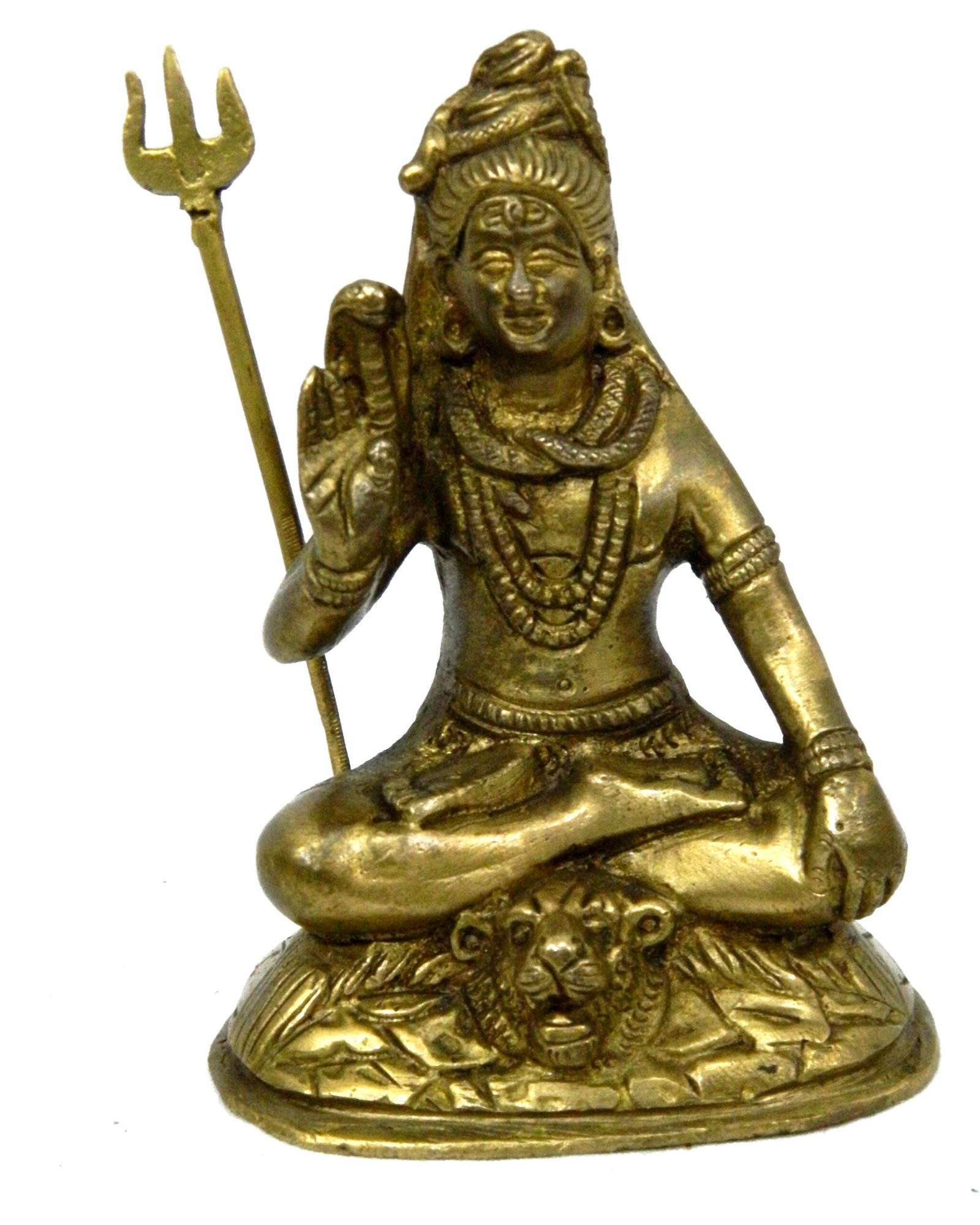 KALARAMBH Brass Shiva Sitting 4.5 Inch, Pcs BH03992 KALARAMBH Brass Shiva Sitting 4.5 Inch, Pcs BH03992