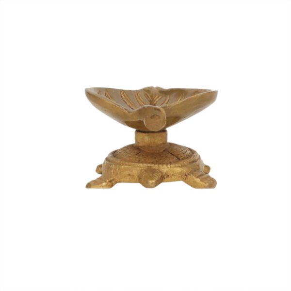 KALARAMBH Brass Tortoise Diya 1.4 Inch, 1 Pcs BH08445