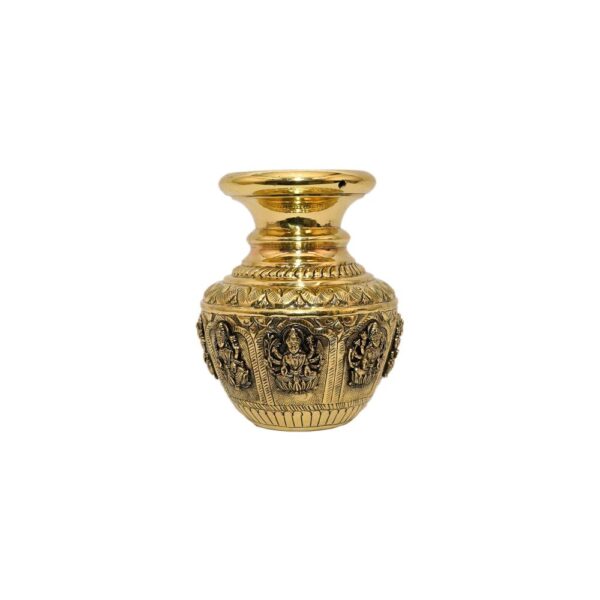 KALARAMBH Brass lakshmi Pot 5.6 Inch, 1 Pcs BH10488