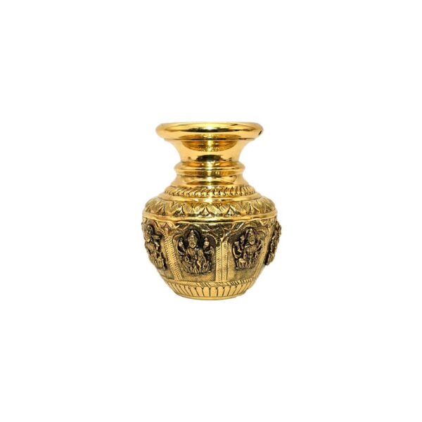 KALARAMBH Brass lakshmi Pot 5.6 Inch, 1 Pcs BH10488