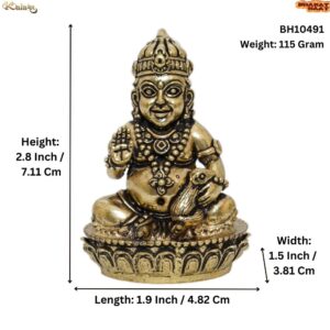 KALARAMBH Brass Kuber 2.8 Inch, 1 Pcs BH10491