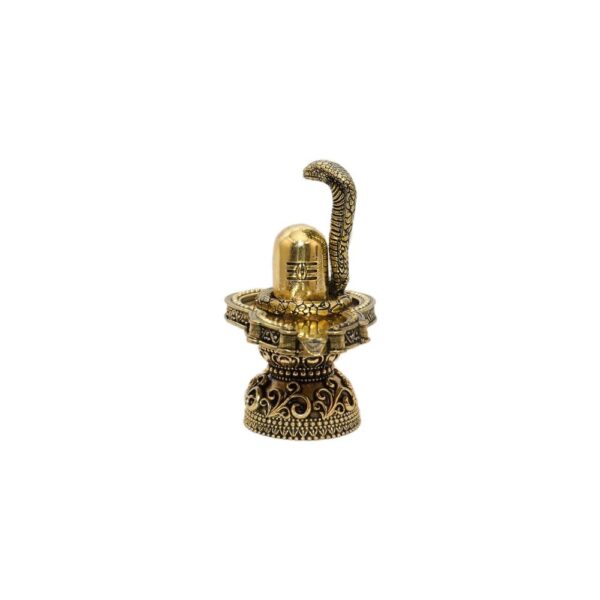 KALARAMBH Brass Shivling 3.8 Inch, 1 Pcs BH010492