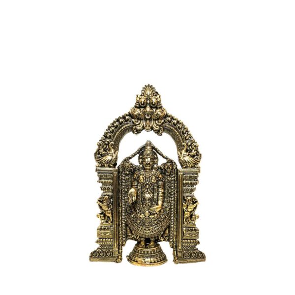 KALARAMBH Brass Tirupati Balaji (Venkateshvara) 6 Inch, 1 Pcs BH10495