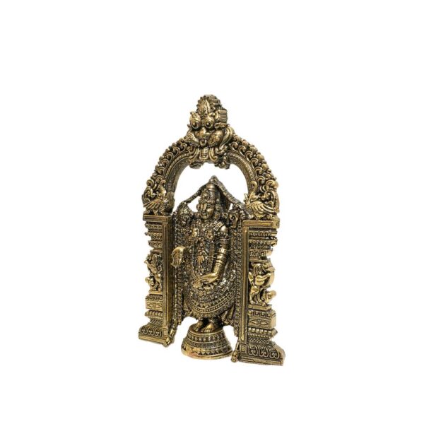 KALARAMBH Brass Tirupati Balaji (Venkateshvara) 6 Inch, 1 Pcs BH10495