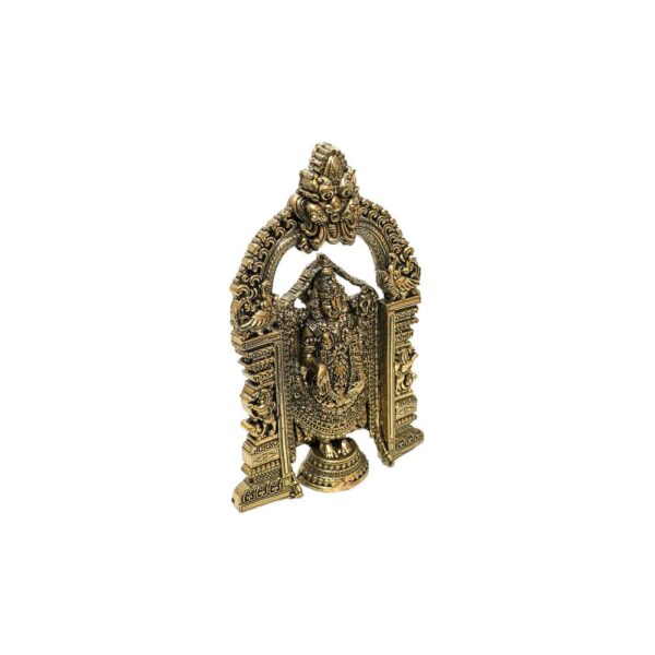 KALARAMBH Brass Tirupati Balaji (Venkateshvara) 6 Inch, 1 Pcs BH10495