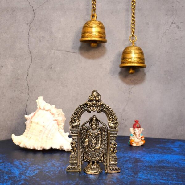 KALARAMBH Brass Tirupati Balaji (Venkateshvara) 6 Inch, 1 Pcs BH10495