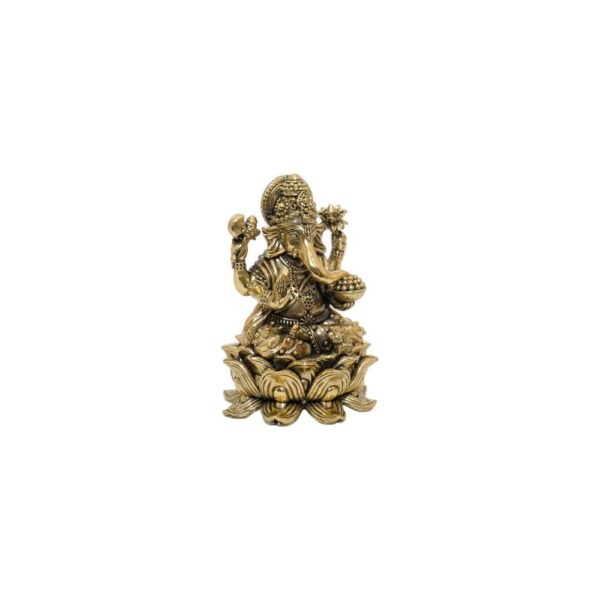 KALARAMBH Brass Ganesha 3.9 Inch, 1 Pcs BH10497