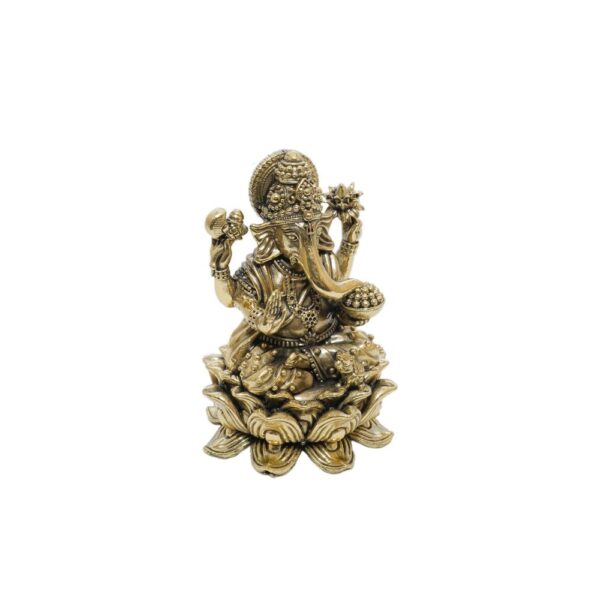 KALARAMBH Brass Ganesha 3.9 Inch, 1 Pcs BH10497