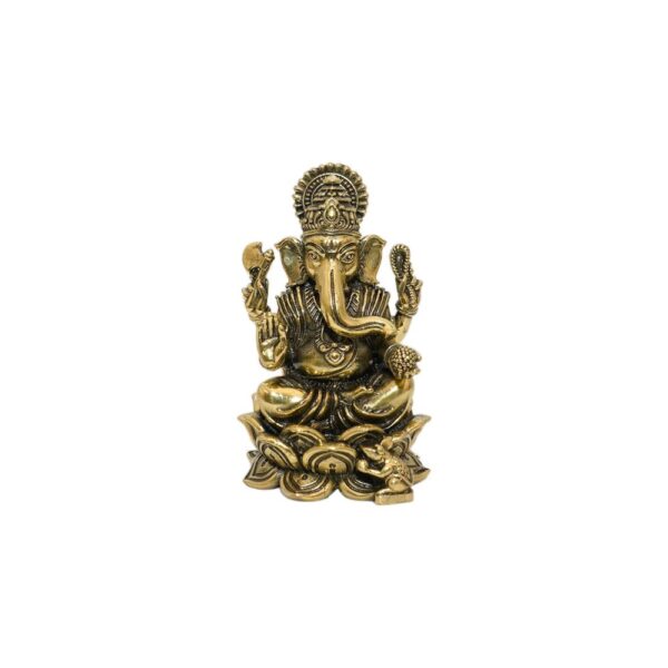 KALARAMBH Brass Ganesha 3.9 Inch, 1 Pcs BH10498