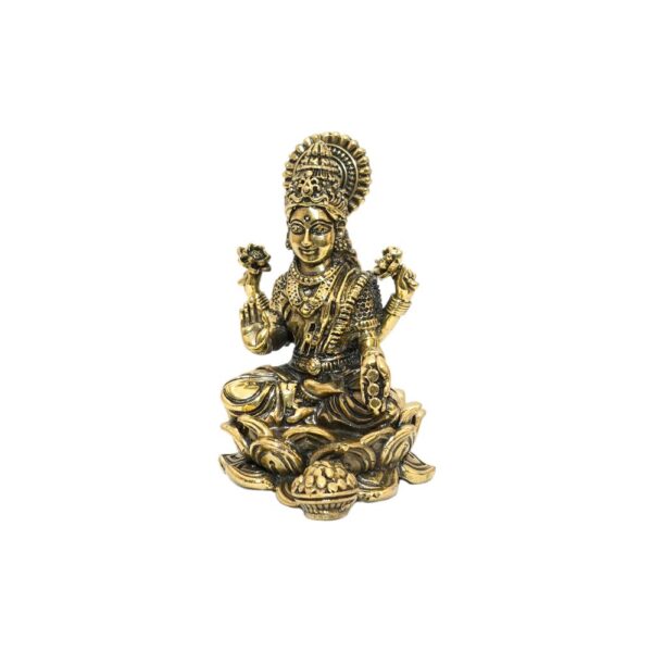 KALARAMBH Brass lakshmi 3.9 Inch, 1 Pcs BH10499