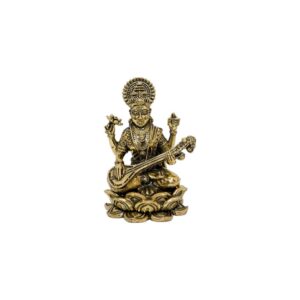 KALARAMBH Brass saraswati 4 Inch, 1 Pcs BH10500