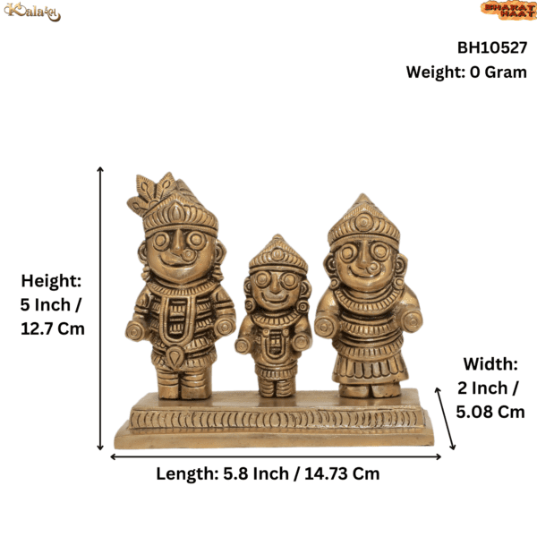 KALARAMBH Brass Jagannath 5 Inch, 1 Pcs BH10527