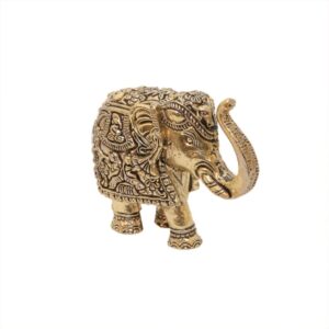 KALARAMBH Brass Elephant 2 Inch, 1 Pcs BH10556