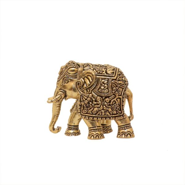 KALARAMBH Brass Elephant 2 Inch, 1 Pcs BH10557