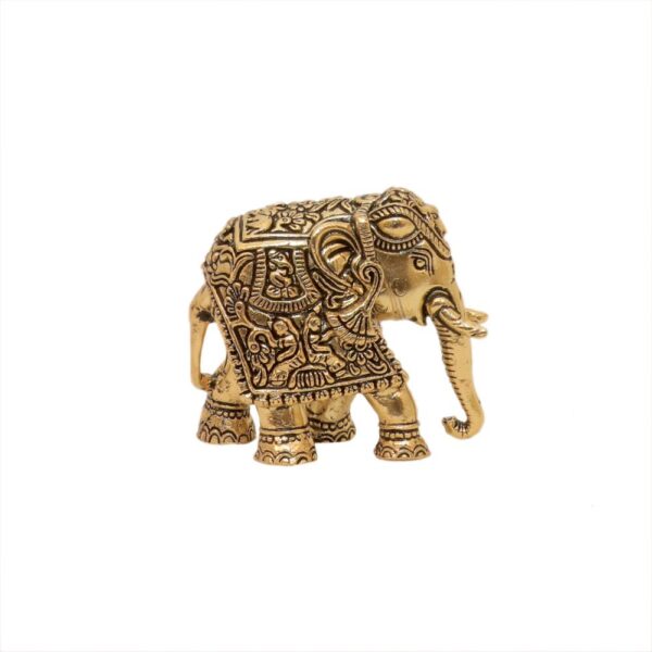 KALARAMBH Brass Elephant 2 Inch, 1 Pcs BH10557