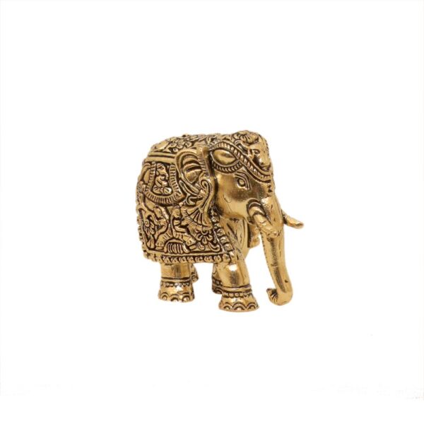 KALARAMBH Brass Elephant 2 Inch, 1 Pcs BH10557