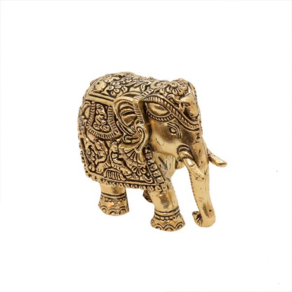 KALARAMBH Brass Elephant 2 Inch, 1 Pcs BH10557