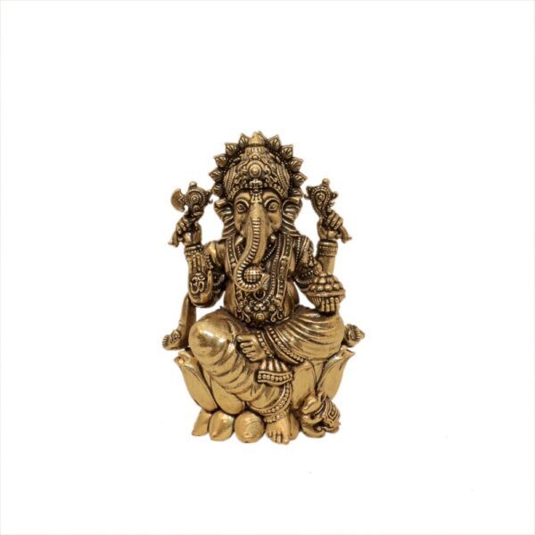 KALARAMBH Brass Ganesha 2.5 Inch, 1 Pcs BH10588