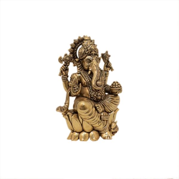 KALARAMBH Brass Ganesha 2.5 Inch, 1 Pcs BH10588