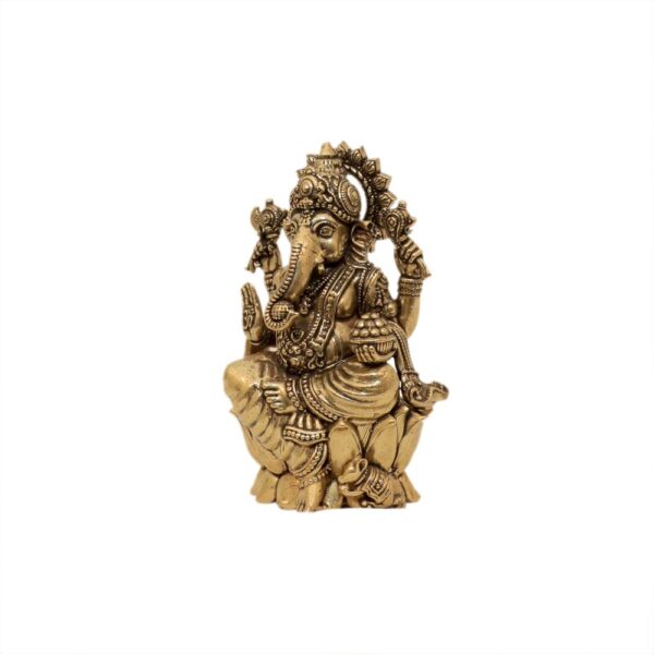 KALARAMBH Brass Ganesha 2.5 Inch, 1 Pcs BH10588