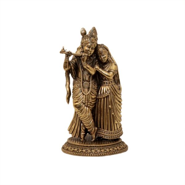 KALARAMBH Brass Radha & Krishna 4.2 Inch, 1 Pcs BH10589