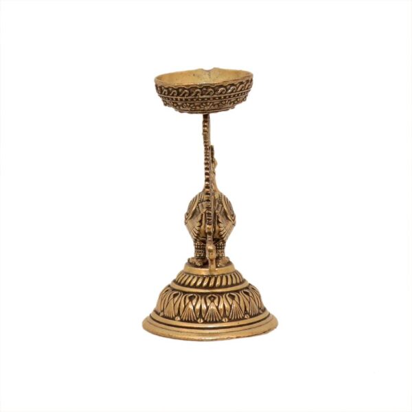 KALARAMBH Brass Peacock Diya 5 Inch, 1 Pcs BH10591