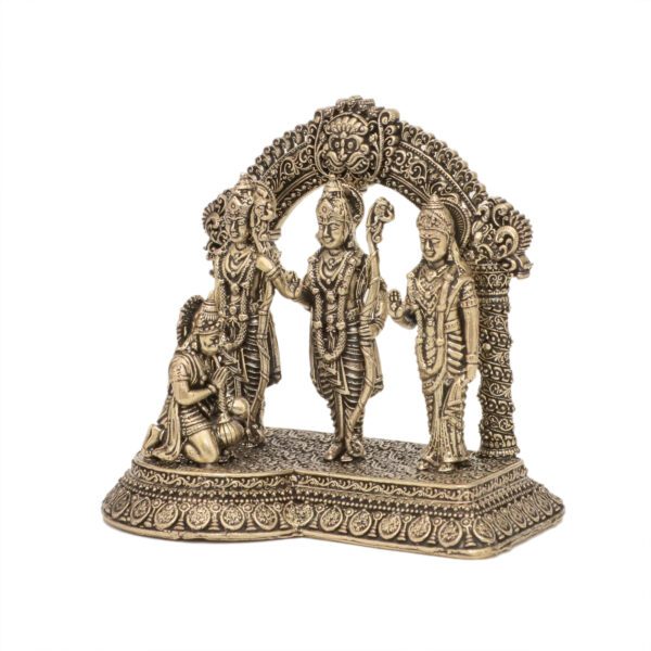 KALARAMBH Brass Ram darbar 3.6 Inch, 1 Pcs BH10604