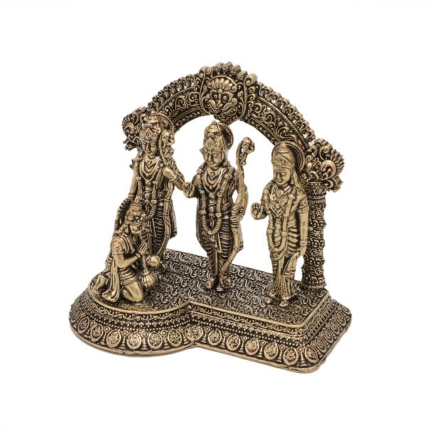 KALARAMBH Brass Ram darbar 3.6 Inch, 1 Pcs BH10604