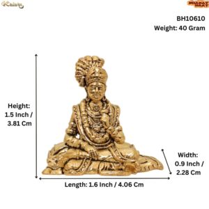 KALARAMBH Brass sahajanand swami 1.5 Inch, 1 Pcs BH10610