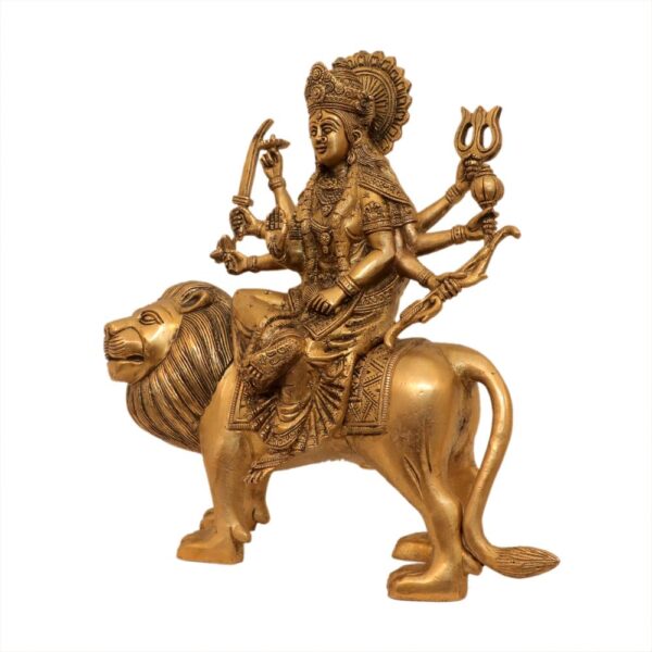 KALARAMBH Brass Ambe maa 12 Inch, 1 Pcs BH10617