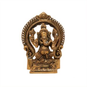 KALARAMBH Brass Ganesha 3.3 Inch, 1 Pcs BH10621