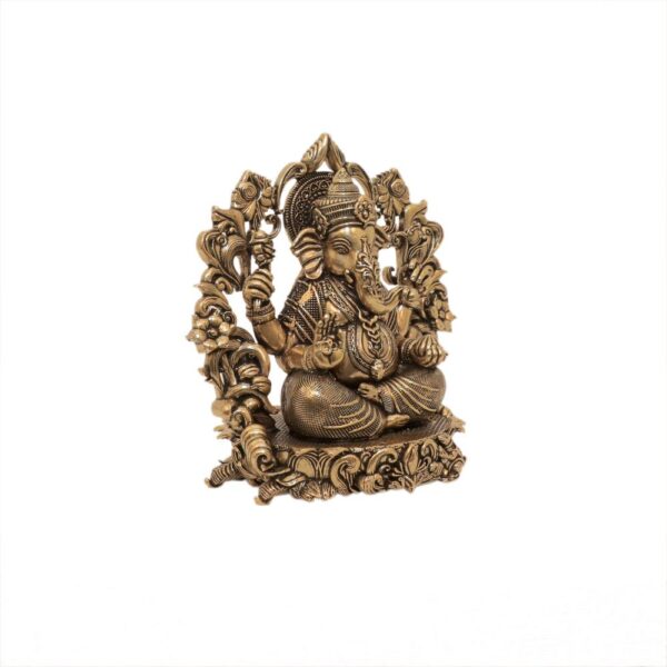 KALARAMBH Brass Ganesha 3.9 Inch, 1 Pcs BH10657