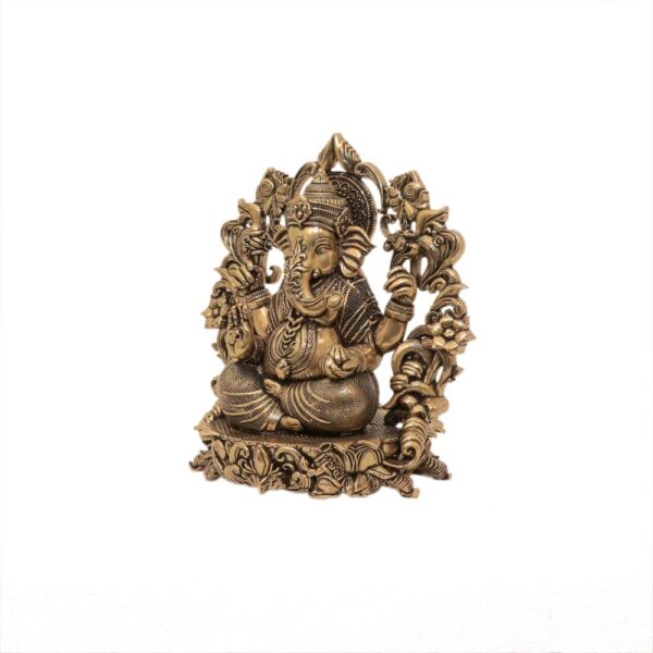 KALARAMBH Brass Ganesha 3.9 Inch, 1 Pcs BH10657