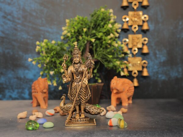 KALARAMBH Brass Kartikeya 5.9 Inch, 1 Pcs BH10659