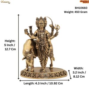 KALARAMBH Brass Dattatreya 5 Inch, 1 Pcs BH10660