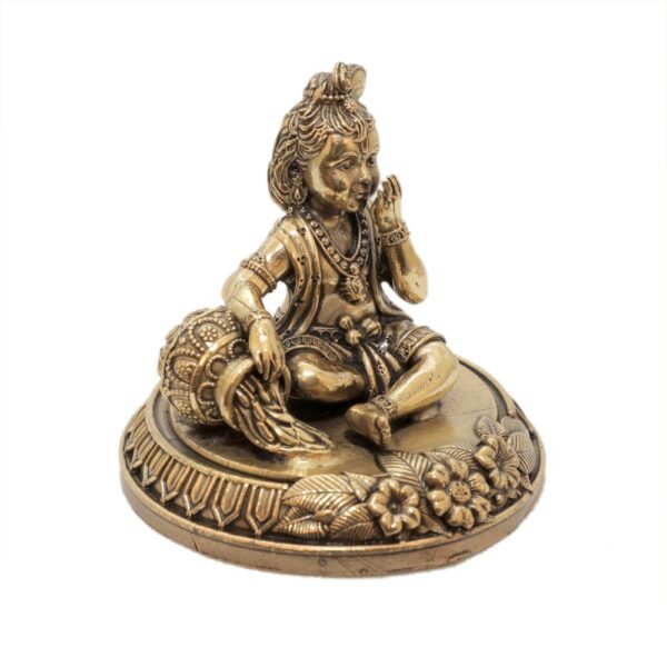 KALARAMBH Brass Bal Krishna 3 Inch, 1 Pcs BH10661