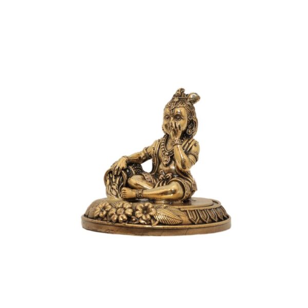 KALARAMBH Brass Bal Krishna 3 Inch, 1 Pcs BH10661