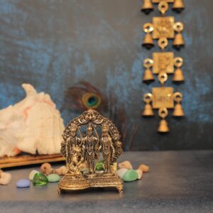 KALARAMBH Brass Ram Darbar 3.9 Inch, 1 Pcs BH10665