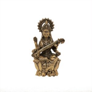 KALARAMBH Brass Saraswati Maa 1.9 Inch, 1 Pcs BH10666