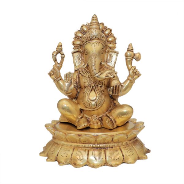 KALARAMBH Brass Ganesha 11 Inch, 1 Pcs BH10805